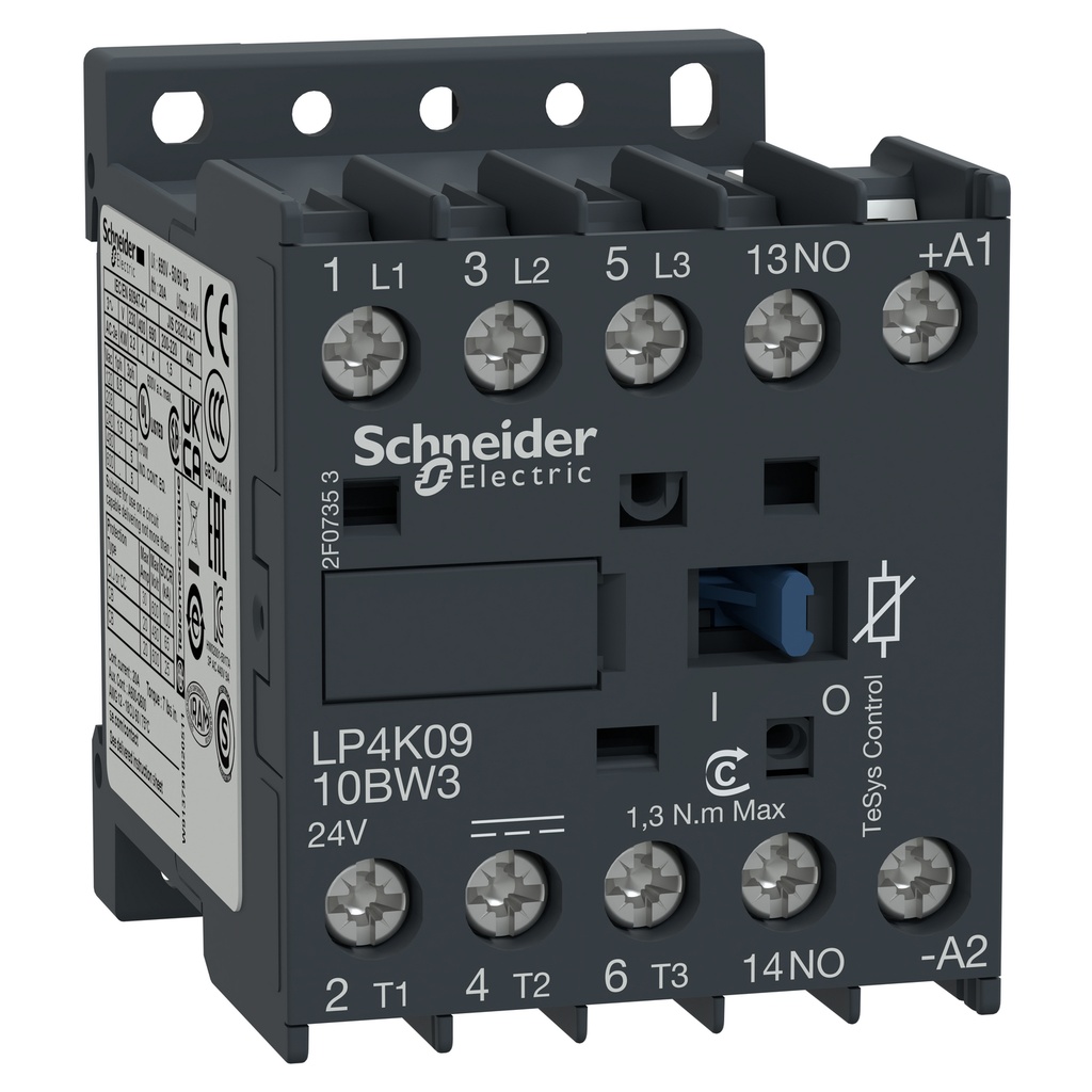 Contactor Ac3 9A 24V Dc 3P Na 4 Kw Tesys K Schneider