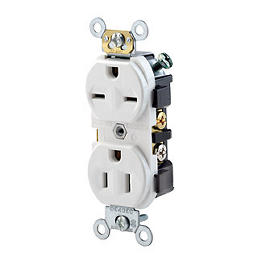 [5031-W] Toma 15 A 125/250 V Nema 5-15R/6-15R 2P 3W  Blanca Grado Comercial Leviton