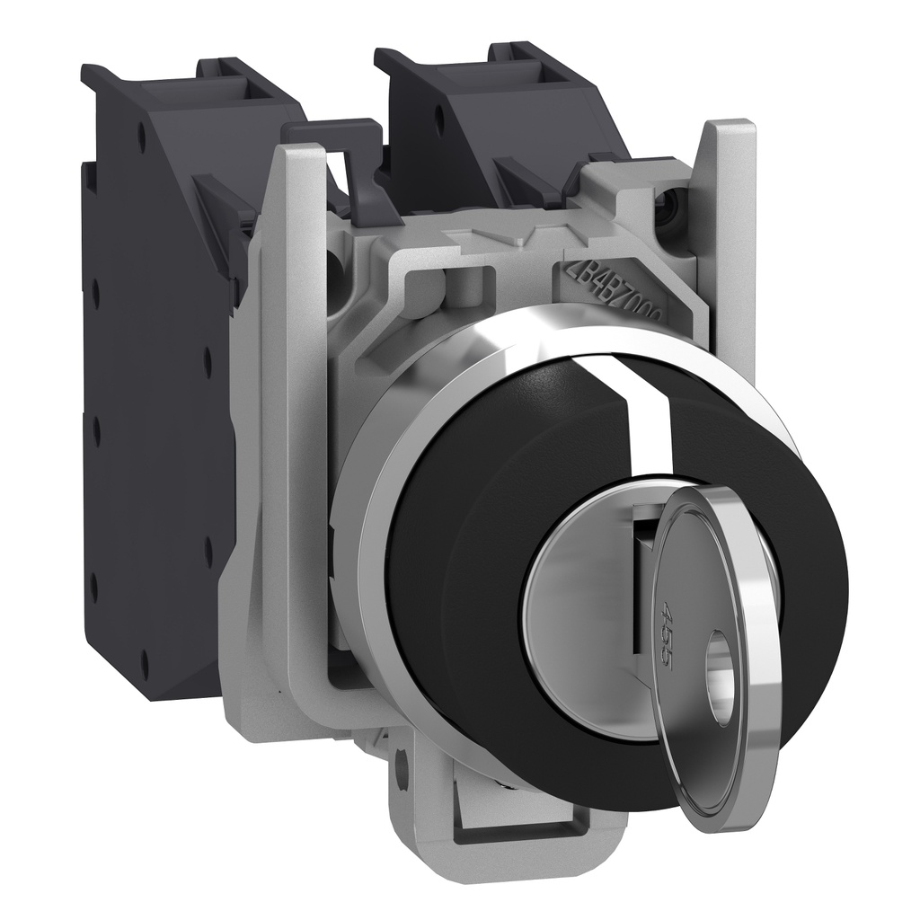 Interruptor Selector 3  Posiciones Con Llave Negro 22Mm 2Na Schneider