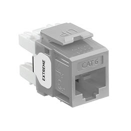 [61110-RG6] Toma Rj45 Categoria 6 Impacto 110 Extreme Gris Leviton