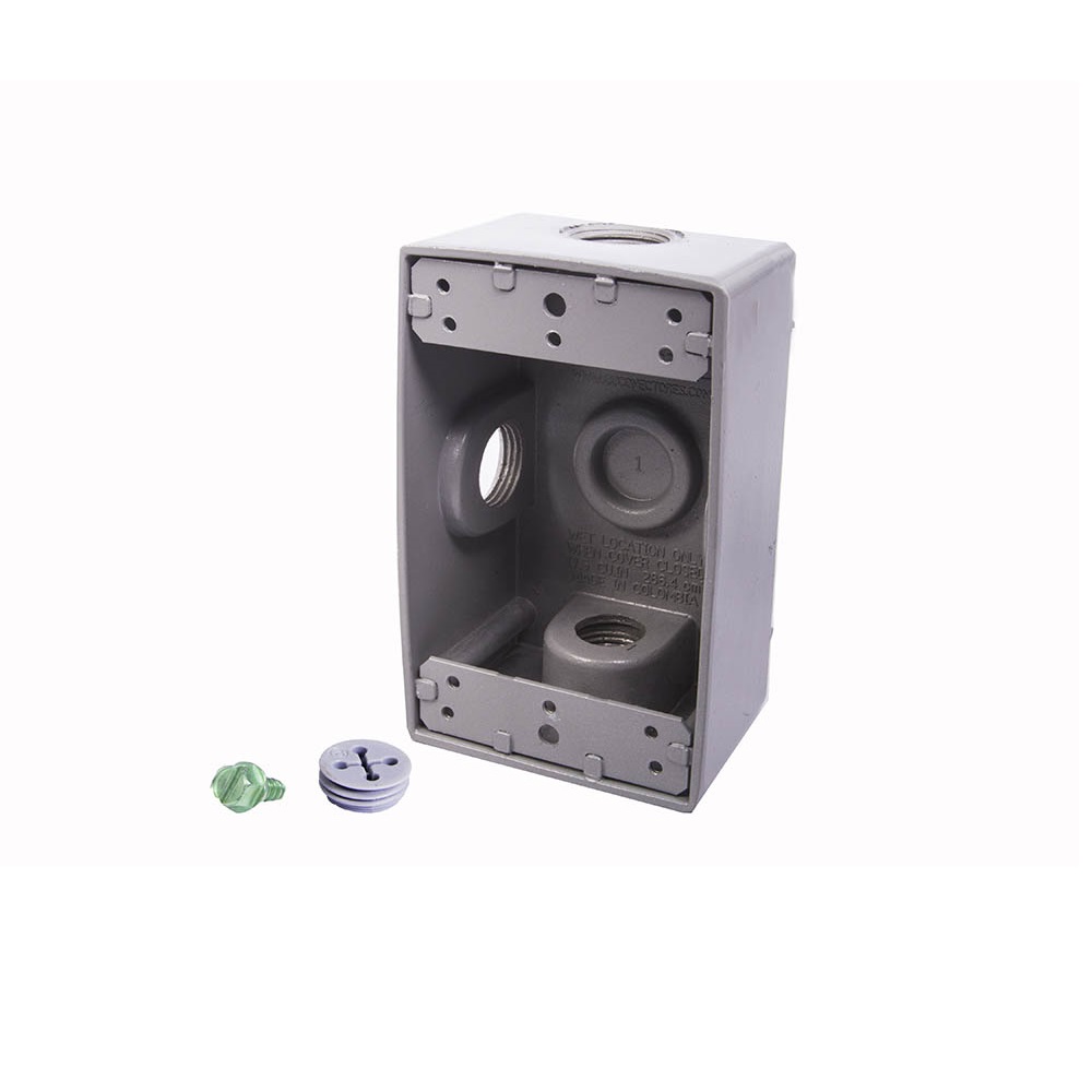 [3N32CR3050] Caja 2X4 3 Salidas De 1/2 Aluminio Cu Conectores 3N32Cr3050