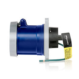 [460R9WLEV] Toma Hermetico 60A 250V Trifasico 3P 4H Ip68/Ip69K Azul Leviton