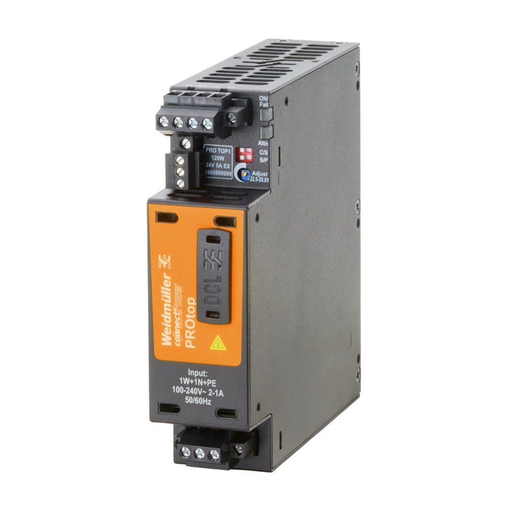 [PRO TOP1 120W 24V 5A EX] Fuente Pro Top1 5A Out 24Vdc 120W In 85-277V Ac/In 80-410V Dc Explosion Proof Weidmuller _2466980000