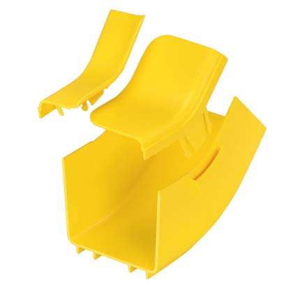 [FRIV454X4LYL] Angulo Vertical Interno 45 Grados Fiber Runner 4X4 Amarillo Panduit