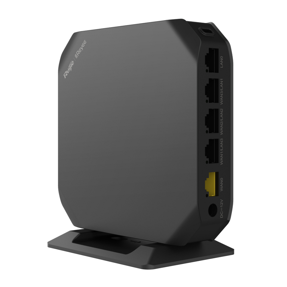 [RG-EG105GW(T)] Router Empresa 5 Puertos 1Gbps Max 4 Puertos Wan 600Mbps 150 Usuarios + Wifi 5 Administrable Nube Ruijie