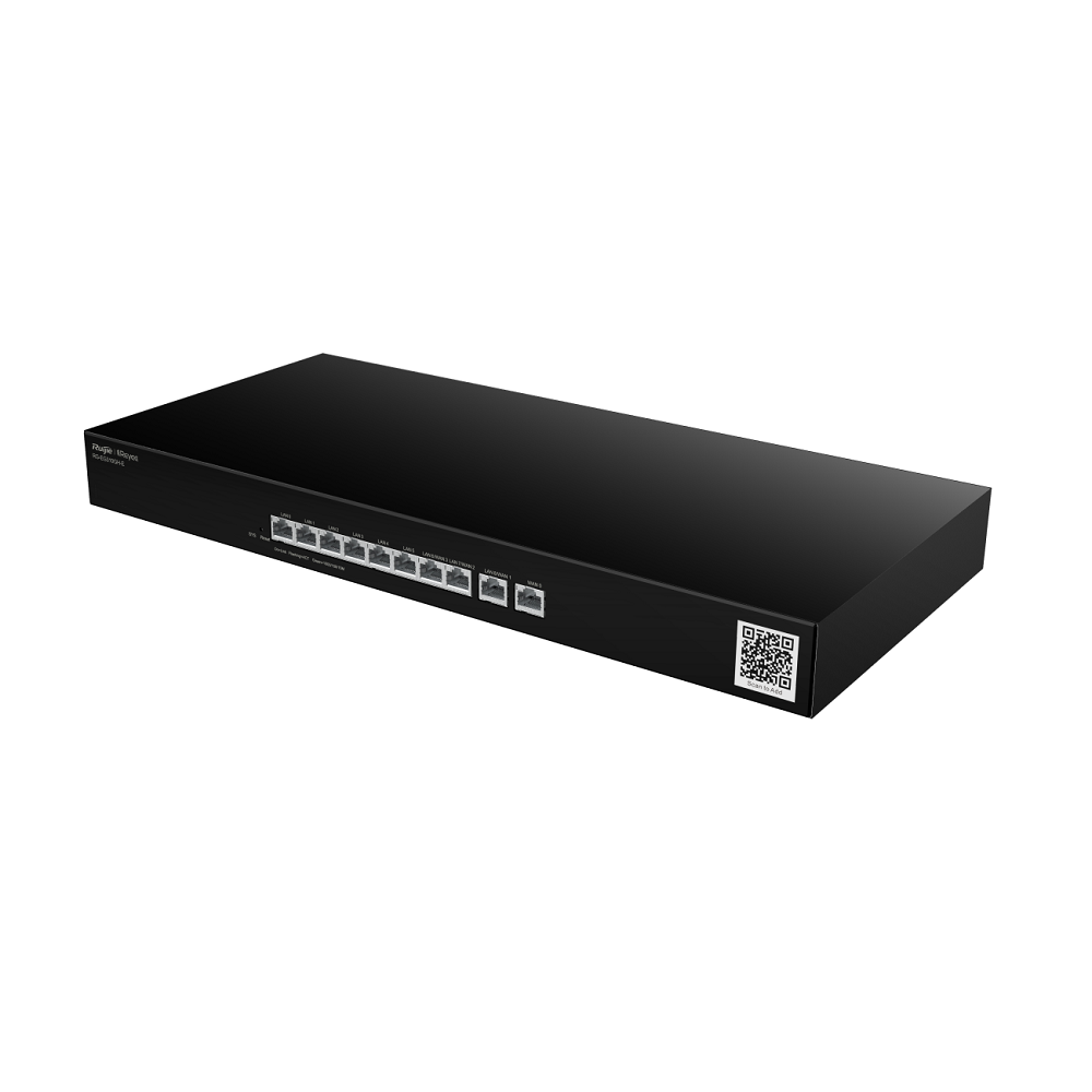 [RG-EG310GH-E] Router Empresa 10 Puertos 1Gbps Max 4 Puertos Wan 1.5Gbps 300 Usuarios Administrable Nube Ruijie
