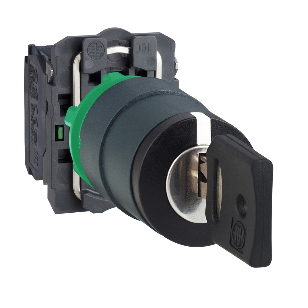 [XB5AG03] Selector Llave 3 Pos 22Mm 2Na Negro Schneider