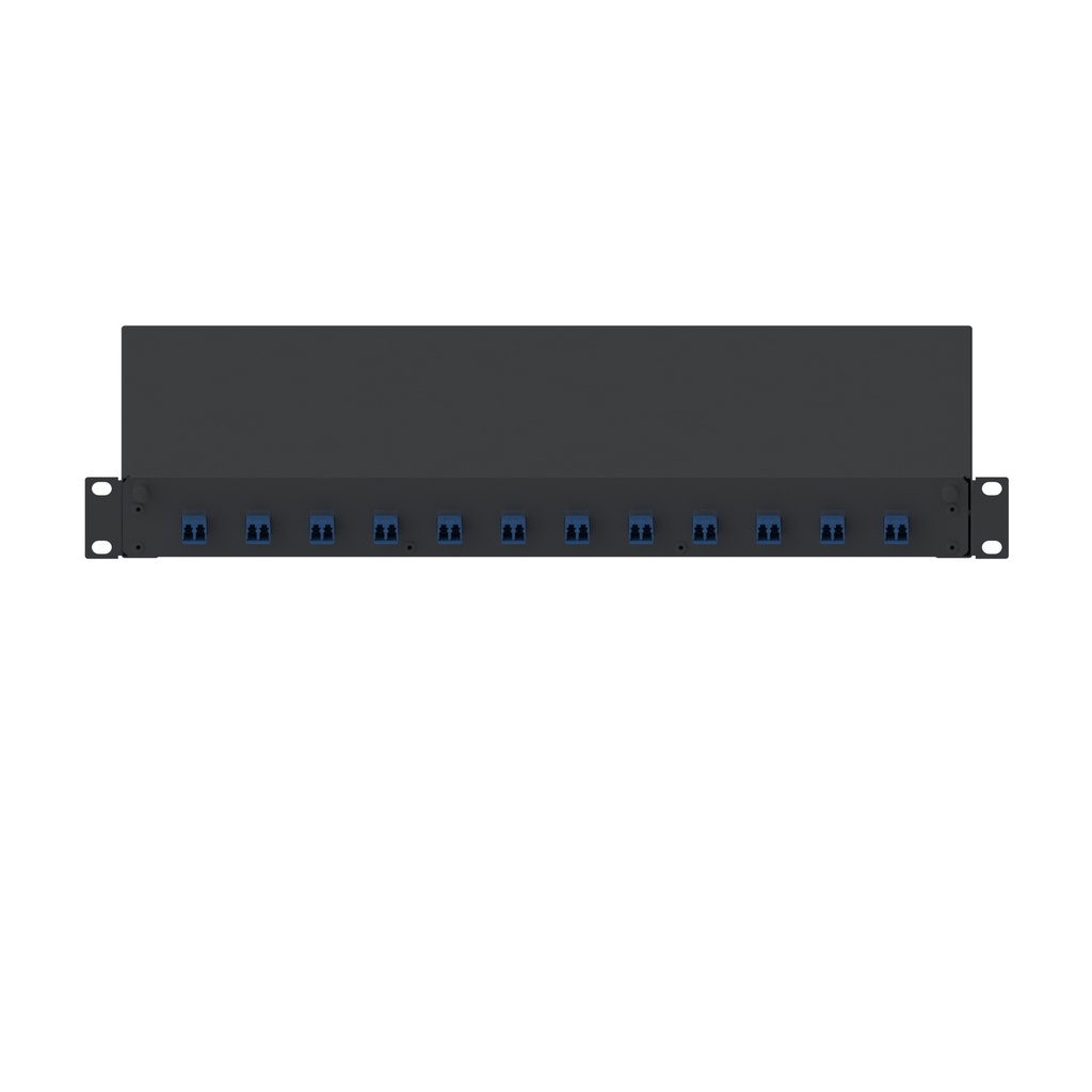 [FD1W12BUDLCZ] Bandeja De Fibra 1Ru Deslizable Precargada 12 Acoples Lc Duplex Os2 Azul Panduit