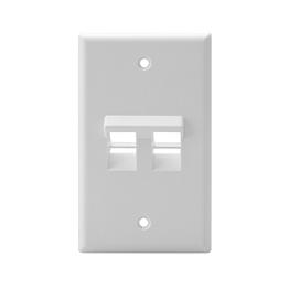 [41081-2WP] Placa 2 Espacios Angulada Blanca Leviton