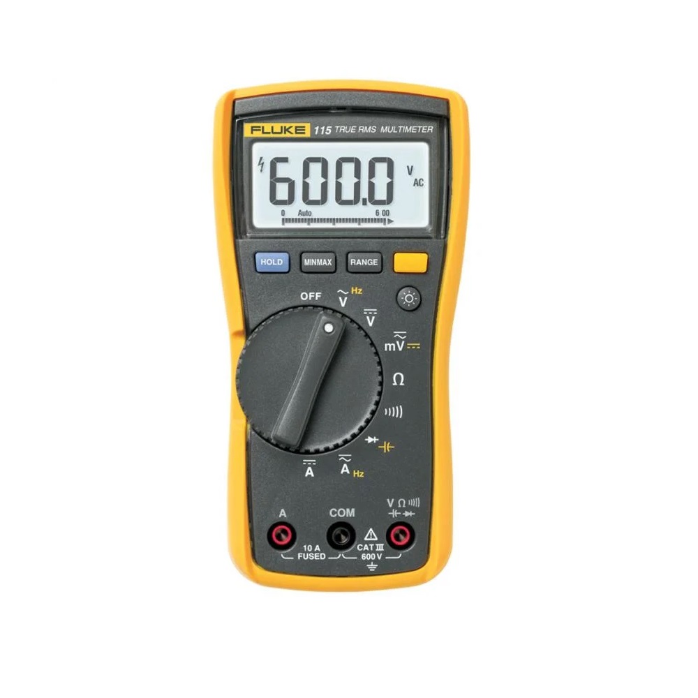[FLUKE-115] Multimetro True Rms Hasta 600V Ac/Dc 10A Ac/Dc Capacitancia Diodo Frecuencia Resistencia Milivoltios Ac/Dc Cat Iii 600 V Fluke 2538790