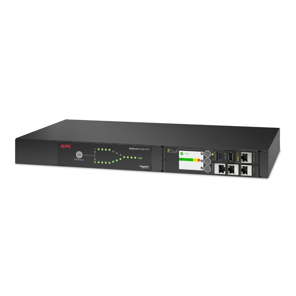 [AP4450A] Ats P/Rack Horizontal Transferencia Auto 1Ru 15A 100/120V In 5-15 Out 10 5-15R 50/60Hz Apc Schneider