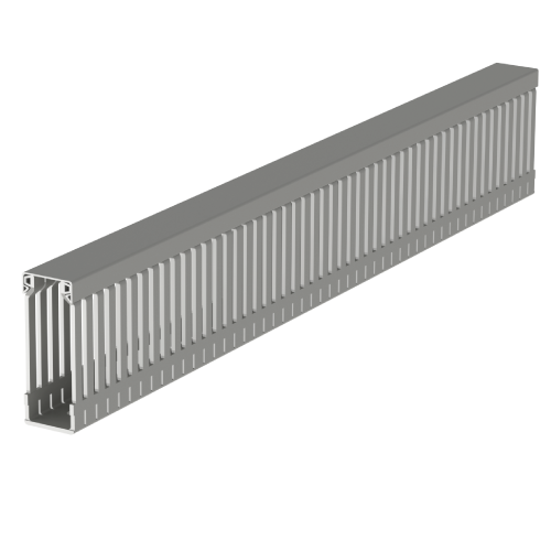 [80.30.77] Canaleta Con Tapa 30Bx80A Mm Gris Ranurada Tramo X 2 Mts U23X Unex