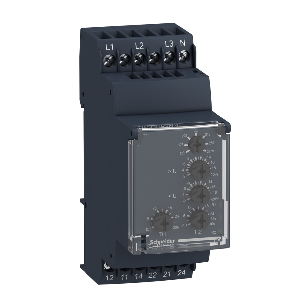[RM35UB3N30] Rele De Control De Tension 114-329V Ac  5A Ca/Cc 2 C/O Schneider