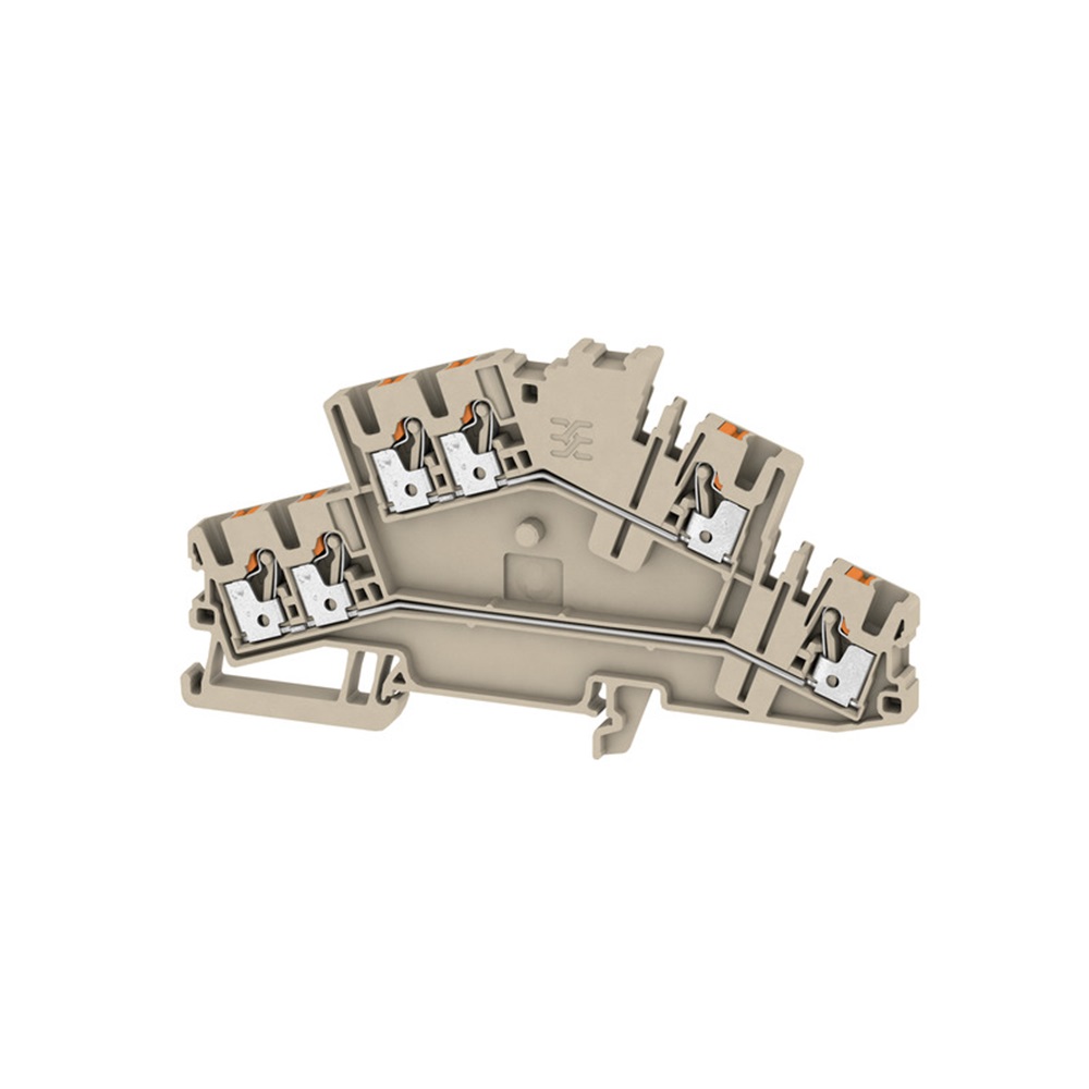 Borna Paso Push In 2 Pisos 2 A 1 Contactos 28-12Awg 800V 22A 2.5Mm Beige Weidmuller _2531290000