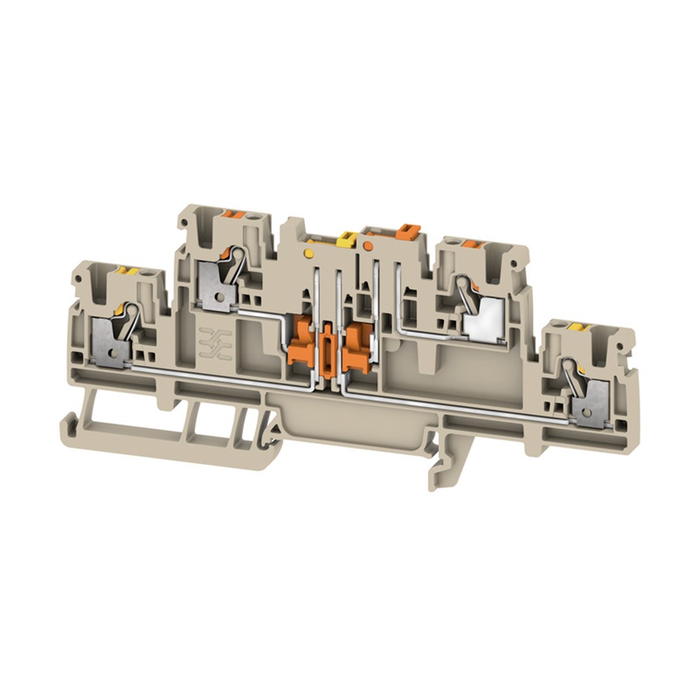 Borna Push In 2 Pisos Combinado Paso/Seccionable 28-12Awg 400V 16A 2.5Mm Beige Weidmuller _2744130000