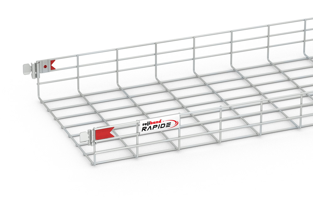[60513400] Bandeja Malla 100Mm X 400Mm X 3.0 Mts Rapide Incluye 2 Uniones Electrozincada Rejiband Pemsa