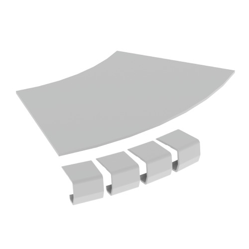 Tapa Curva Horizontal 45G Bandeja Portacable Escalera 20Cm Aislante U23X Unex