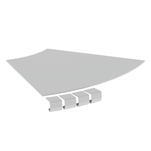 Tapa Curva Horizontal 45Grados Para Bandeja Portacable Escalera R600 400 Mm U23X Unex