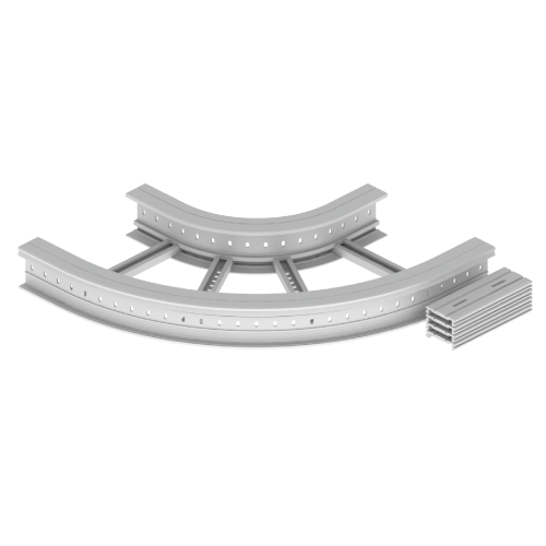 Curva Horizontal 90 Grados Para Bandeja Portacable Escalera 135X500 Mm Aislante U23X Unex