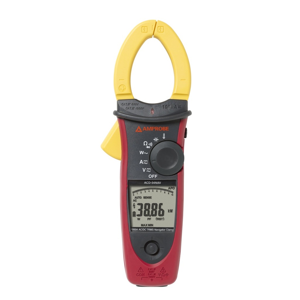 [ACDC-54NAV] Pinza Amperimetrica Rms Real 1000Vac/Dc 1000A Resistencia Frecuencia Capacitancia Temperatura Cativ Amprobe 3729989