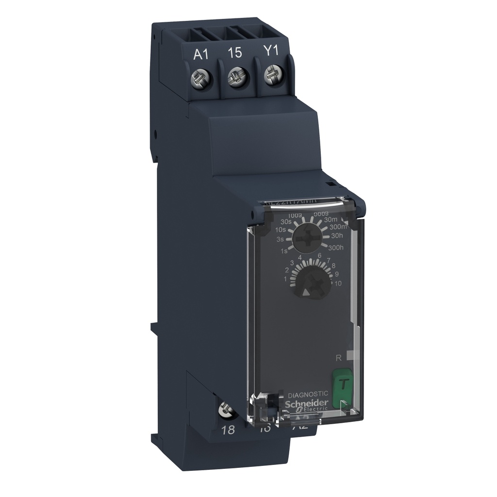 [RE22R1AMR] Rele Temporizador 24Vac/Dc 110-240Vac Nanc 0.05Seg-300Horas Al Trabajo Schneider Re22R1Amr