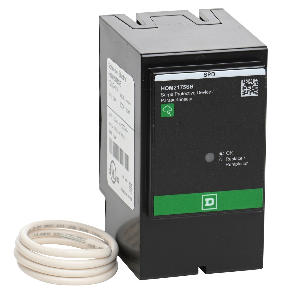 [HOM2175SB] Supresor De Picos 2P 1Fase 3 Hilos 22.5Ka 120/240Vac Nema 1 Schneider