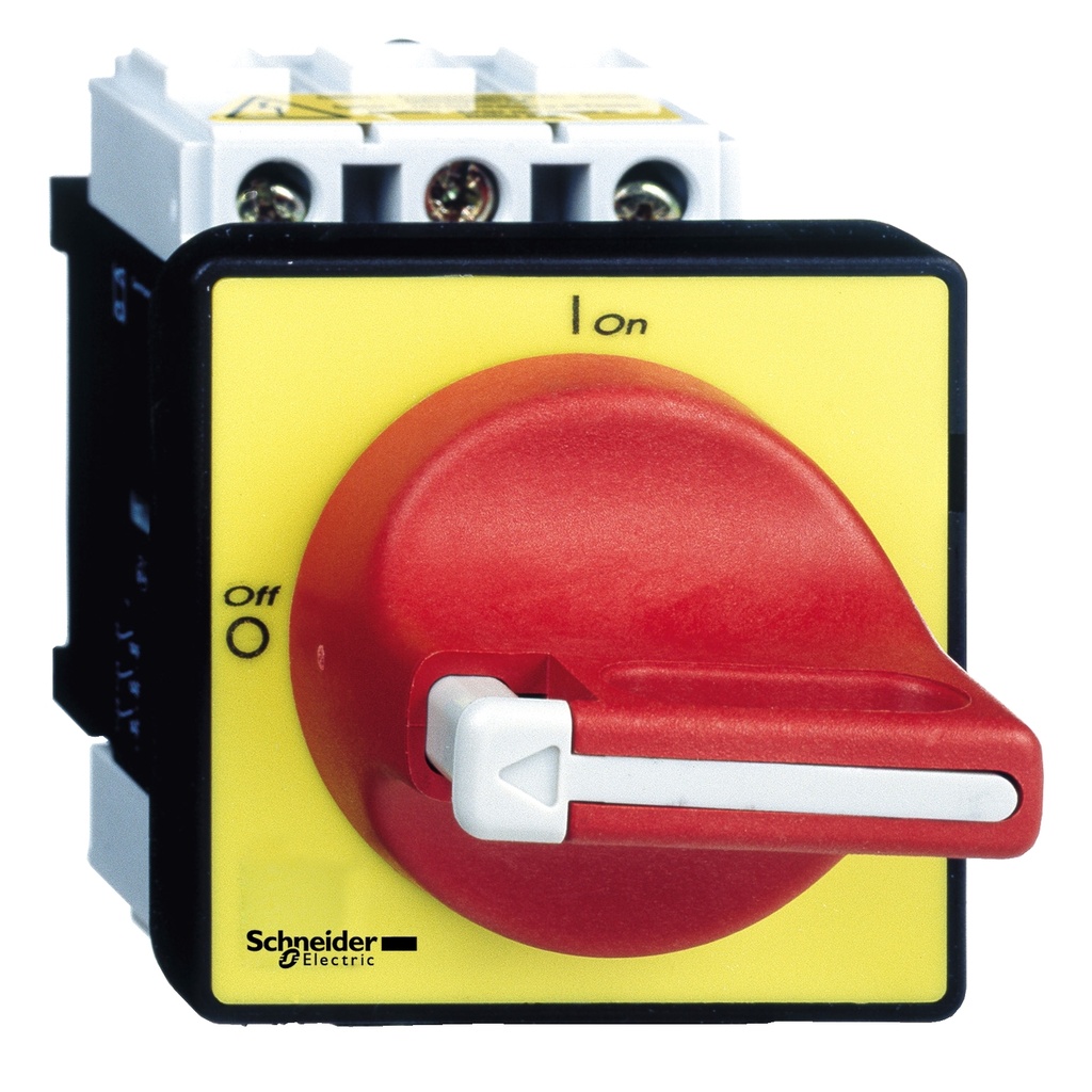 Interruptor Seccionador Parada De Emergencia 32A 690V 3 Polos Con Placa Frontal 60X60Mm Schneider