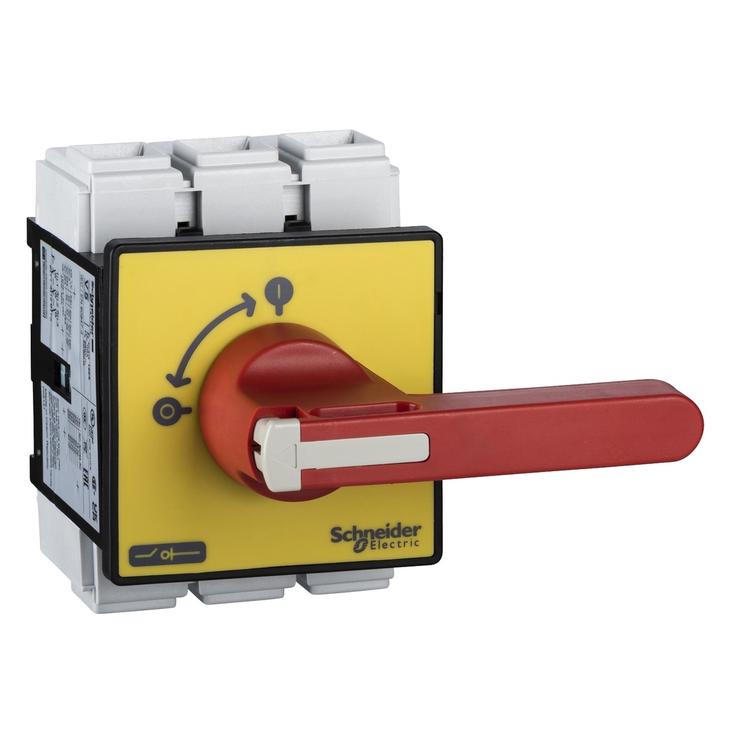Interruptor Seccionador Parada De Emergencia 125A 690V 3 Polos Con Placa Frontal 90X90Mm Schneider