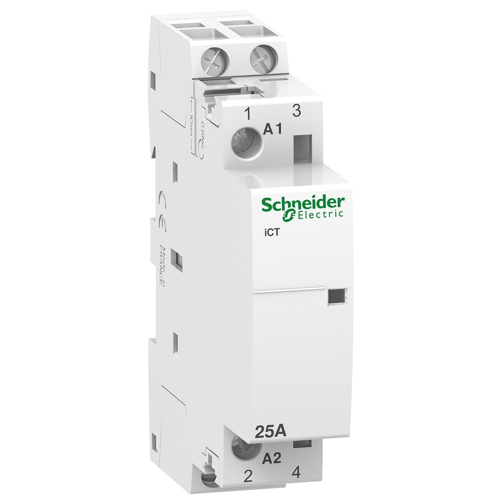 Contactor 25A 2 Polos Na Bobina 220/240Vac Para Riel Din Ip20 Schneider