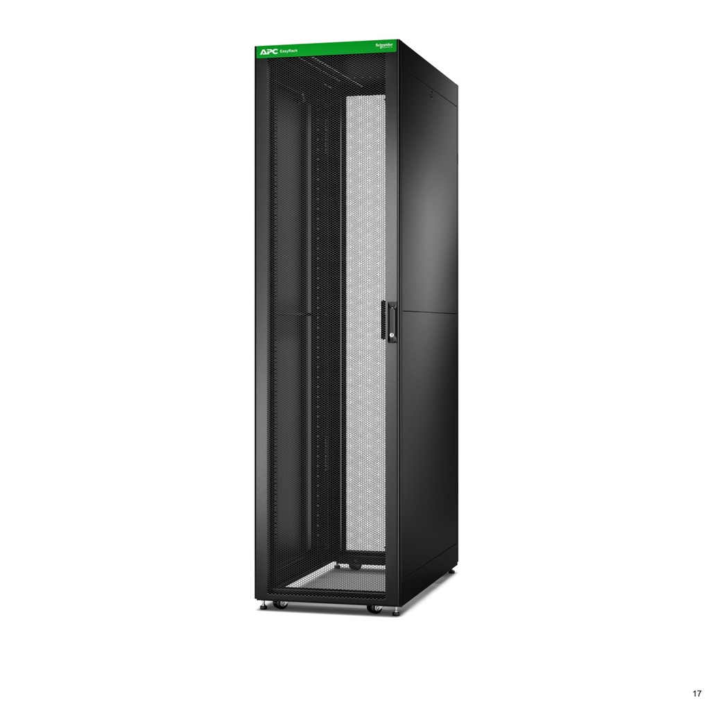 [ER6822] Gabinete 48Ru 225.8X60X120Cm Negro Con Placas Laterales Y Techo Sin Fondo Schneider Apc