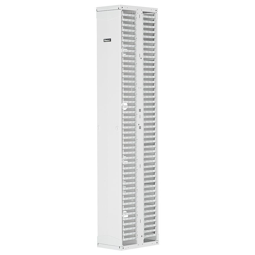 [PR2VD10WH] Organizador Vertical 2.1 Mts 10 Pulgadas Frontal Trasero Puerta Metalica Blanco Panduit Pr2Vd10Wh