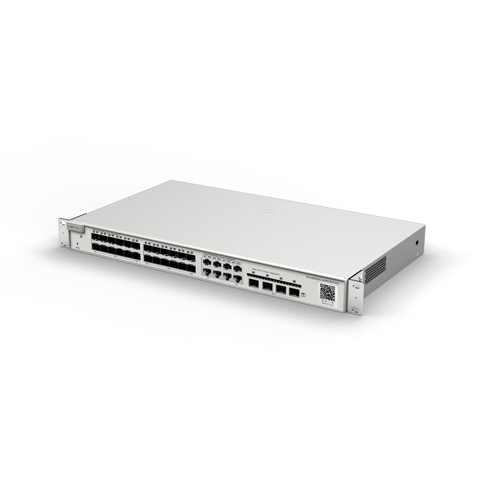 [RG-NBS5200-24SFP/8GT4XS] Switch 24 Puertos Sfp 1Gbps + 8 Combinados + 4 Sfp 10Gbps Capa 3 Tasa 96Mbps Rack 1Ru Administrable Nube Conmutacion 128 Gbps Ruijie