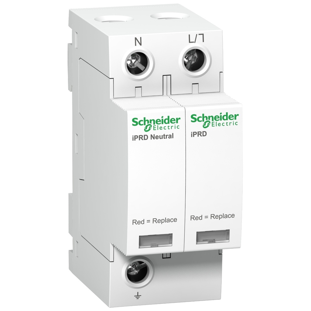 Supresor De Picos Modular Cartucho Enchufable 1P+N 350V Imax 65Ka Schneider