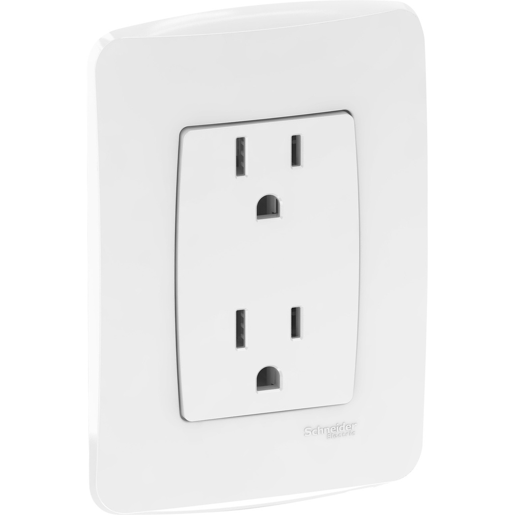 Tomacorriente Duplex (2P+T)  15 A Miluz S3B10280