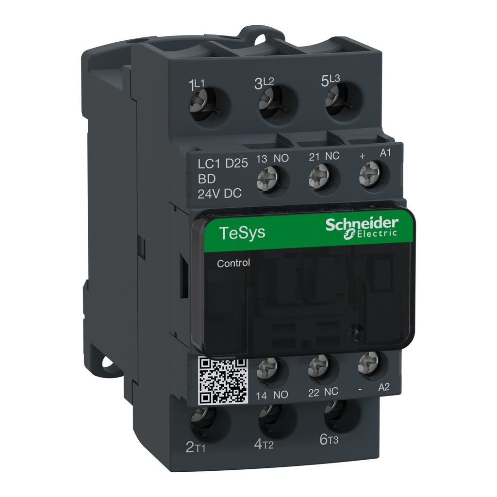 Contactor 25A 7.5Hp 3 Polos 1Na+1Nc Bobina 24Vdc Schneider