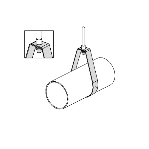 [CAG112] Grapa 1-1/2  P/Colgar Tuberia Galvanizado Caliente Mecano