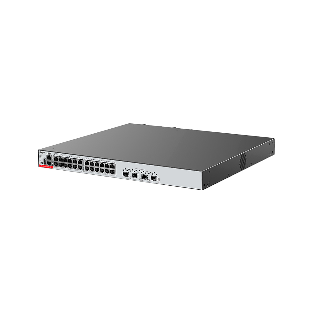 [RG-CS83-24GT4XS-PD] Switch Poe 24 Puertos Rj45 10/100/1000 Base-T + 4 Sfp 10G Administrable Capa 3 336Gbps Poe Maximo 740W Requiere Fuente Ruijie