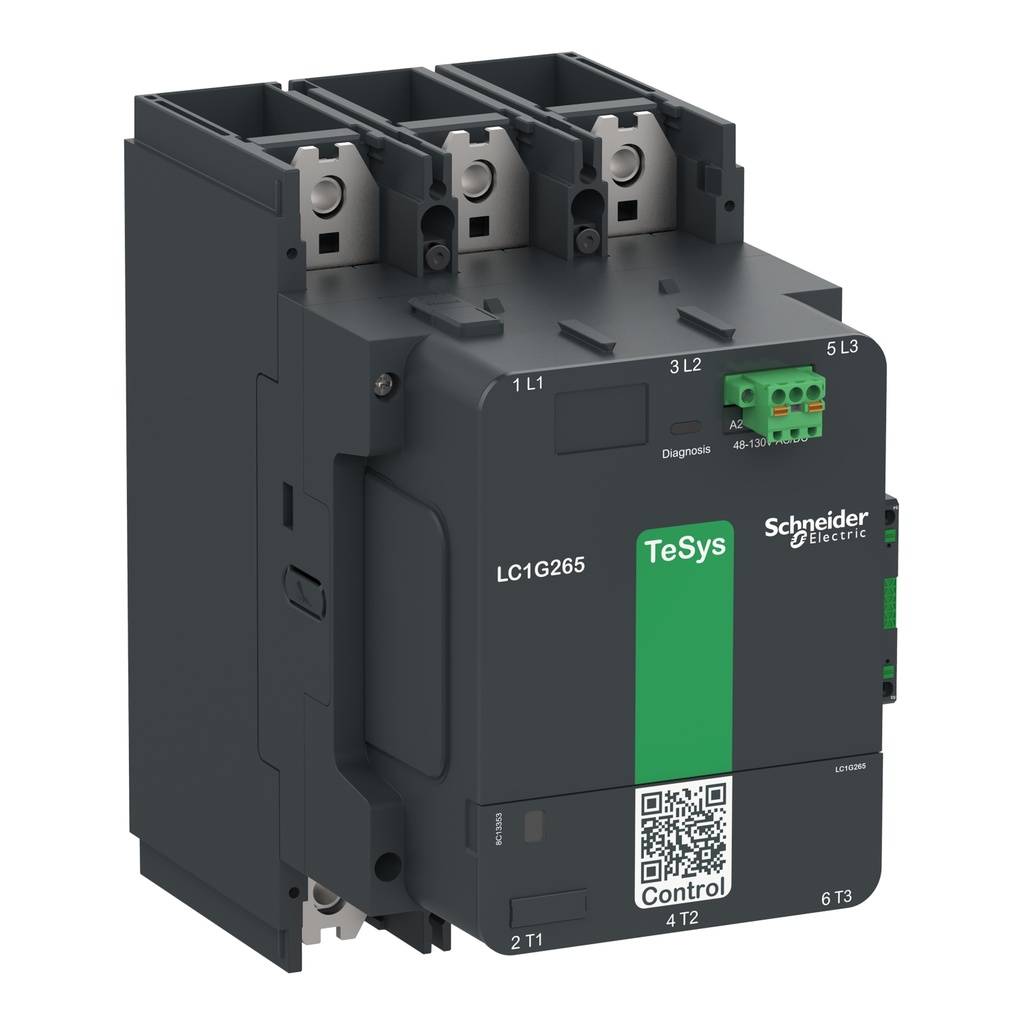 [LC1G400KUEN] Contactor Alta Potencia 550A 1000V Ac-1 400A 400V Ac-3 1Na+1Nc Bobina 100-250Vac/Dc Schneider
