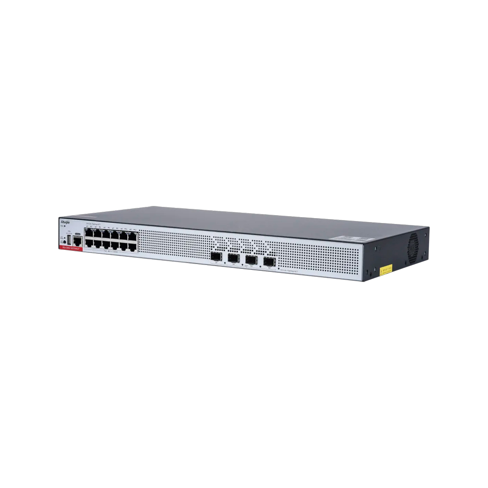 [RG-CS83-12GT4XS-P] Switch Poe 12 Puertos Rj45 100/1000 Base-T + 4 Sfp 10G Administrable Capa 3 104 Gbps Poe Max 370W Ruijie