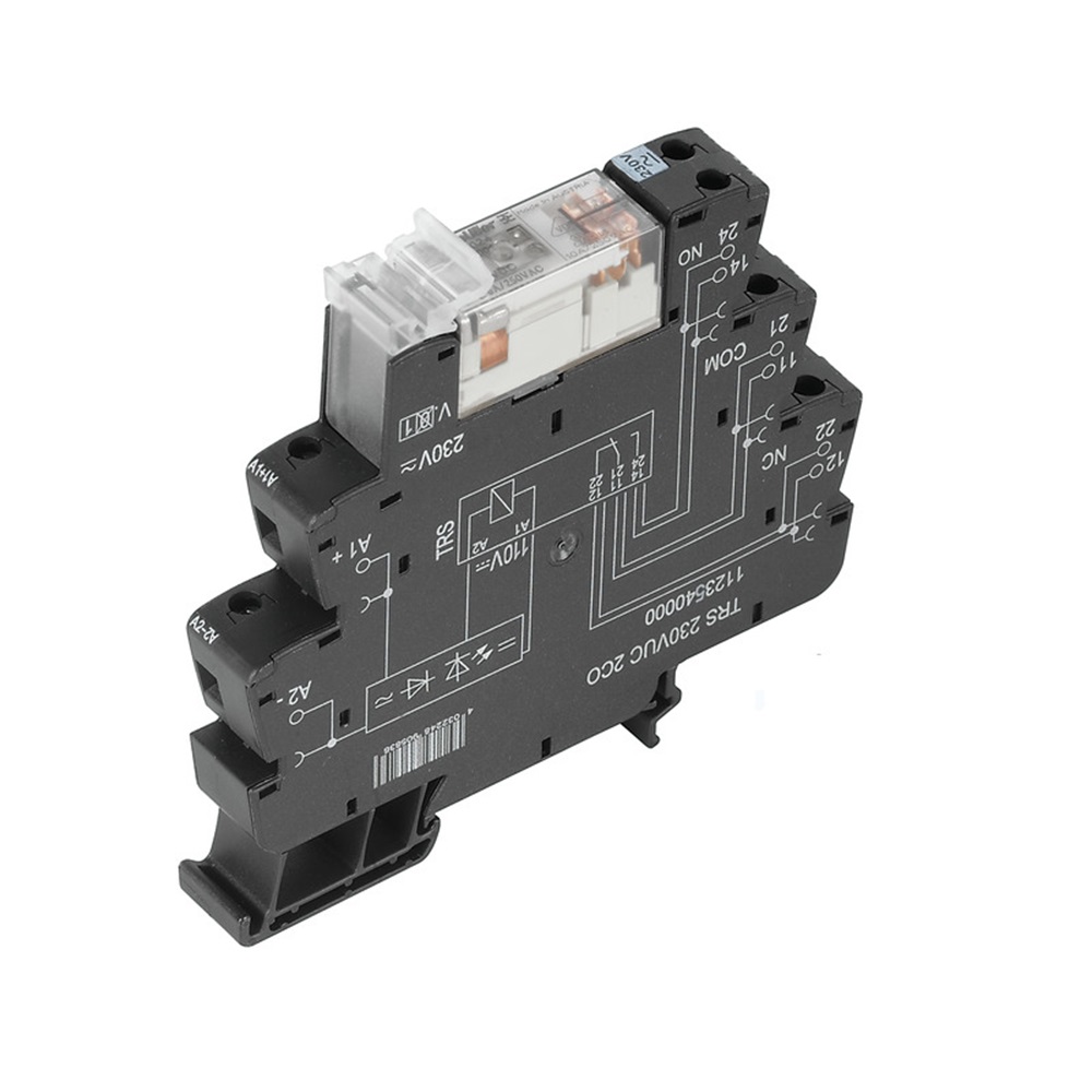 [TRS 120VUC 2CO] Relevo 120Vac/Dc 2 Contactos 8 Pines 8A C/Base P/Riel C/Led Weidmuller _1123530000