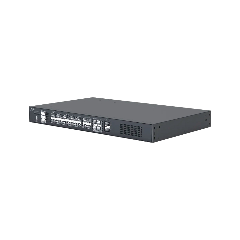 [RG-CS86-20XS4VS2QXS-D] Switch 20 Puertos Sfp+ 10G + 4 Puertos 25G Sfp28 + 2 Puertos 40G Qsfp+ Capa 3 Tasa 570-1260Mpps Vsu Administrable Nube Sin Fuente Ruijie