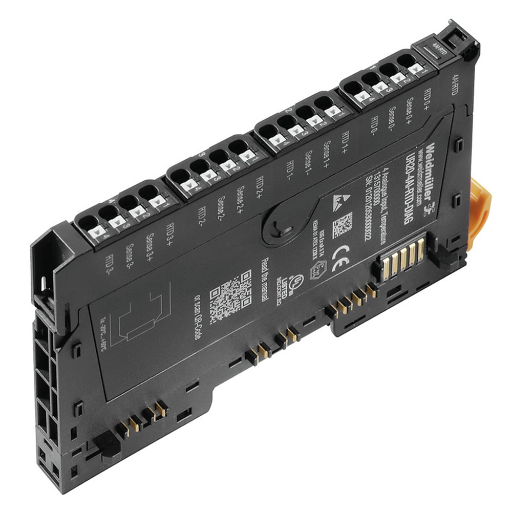 [UR20-4AI-RTD-DIAG] Modulo 4 Entradas Analogas Temperatura 24Vdc 16-26 Awg Push In  Rtd Weidmuller _1315700000