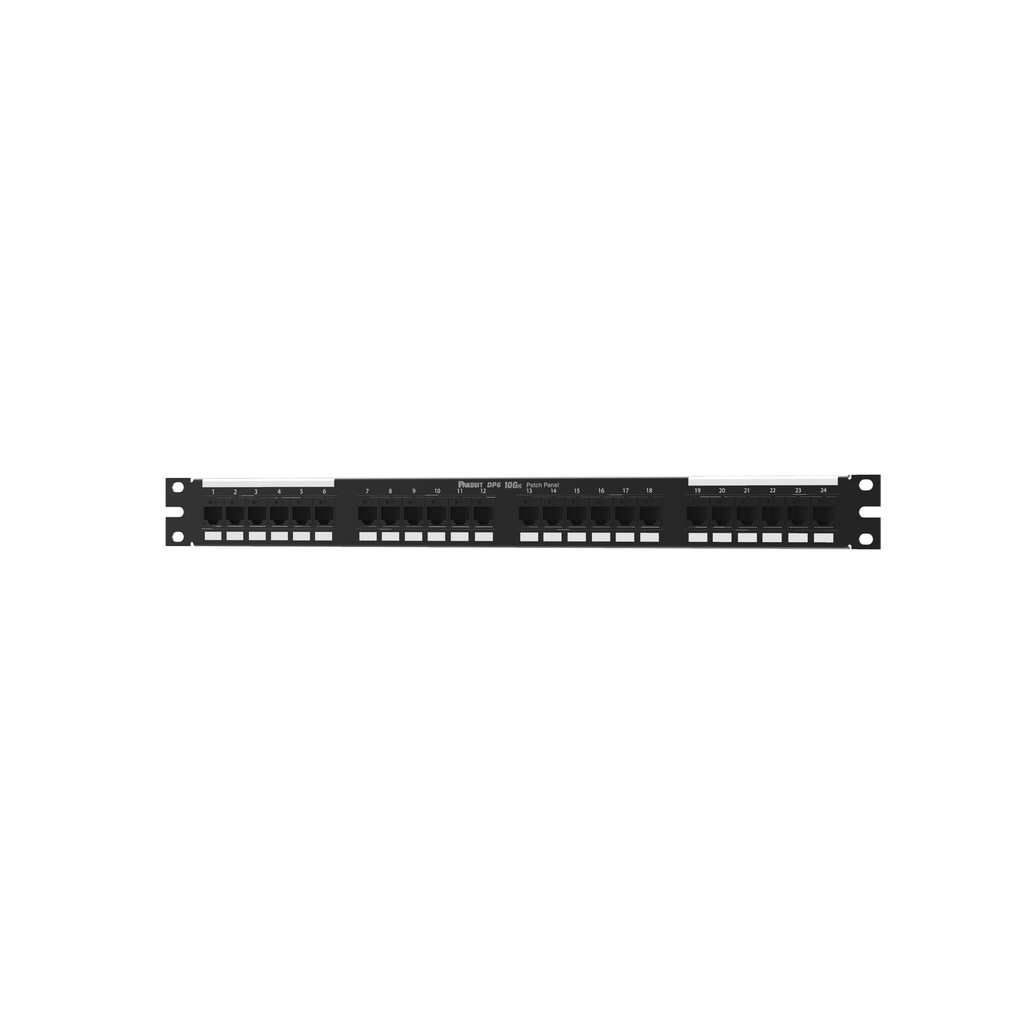 Patch Panel Plano Categoria 6A 24 Puertos 1Ru Conexiones Punchdown Panduit