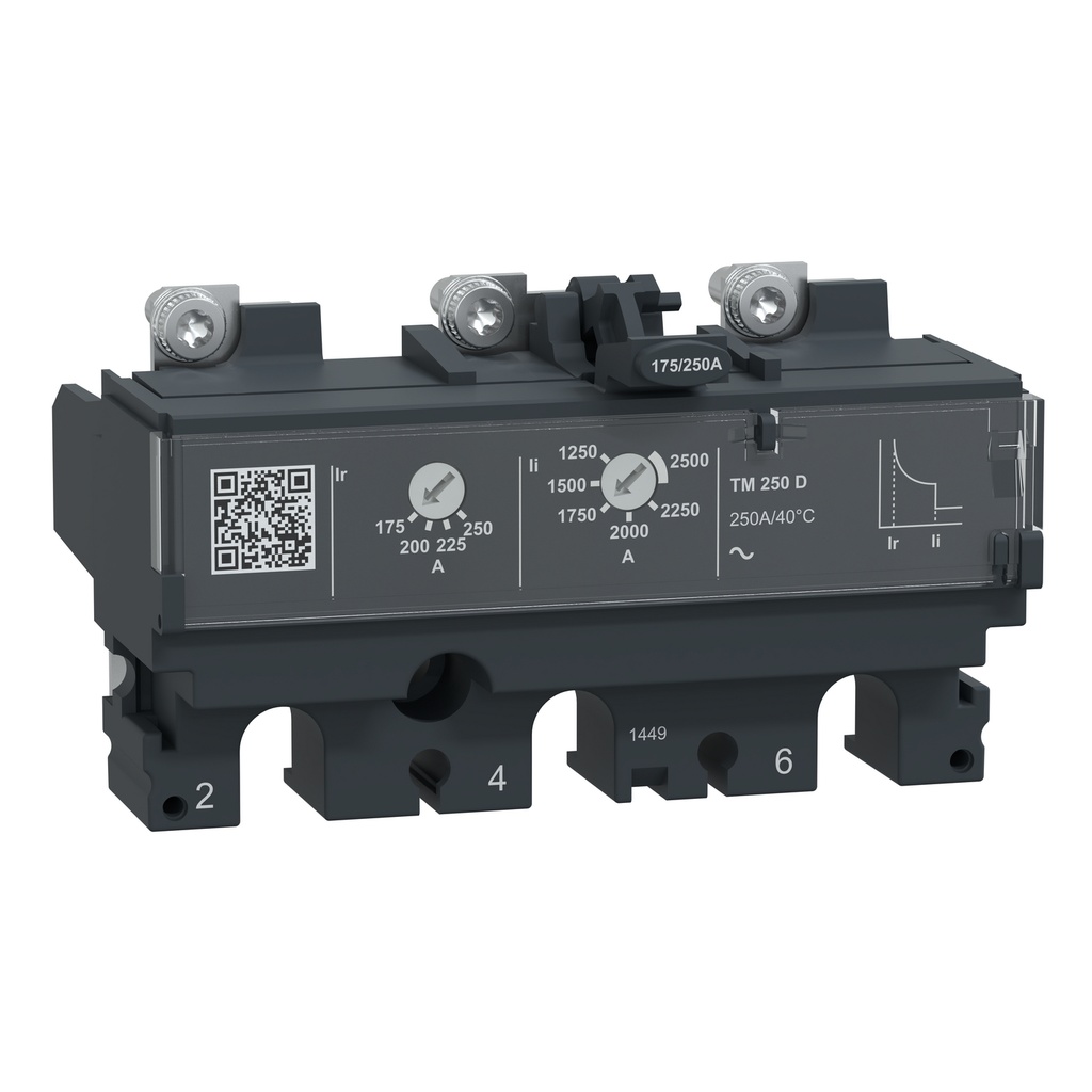 C253Tm250 Unidad De Control Termico-Magnetico Compact Nsx250 Ac 250A Fijo Tmd 3 Polos Ip40 690Vac Schneider