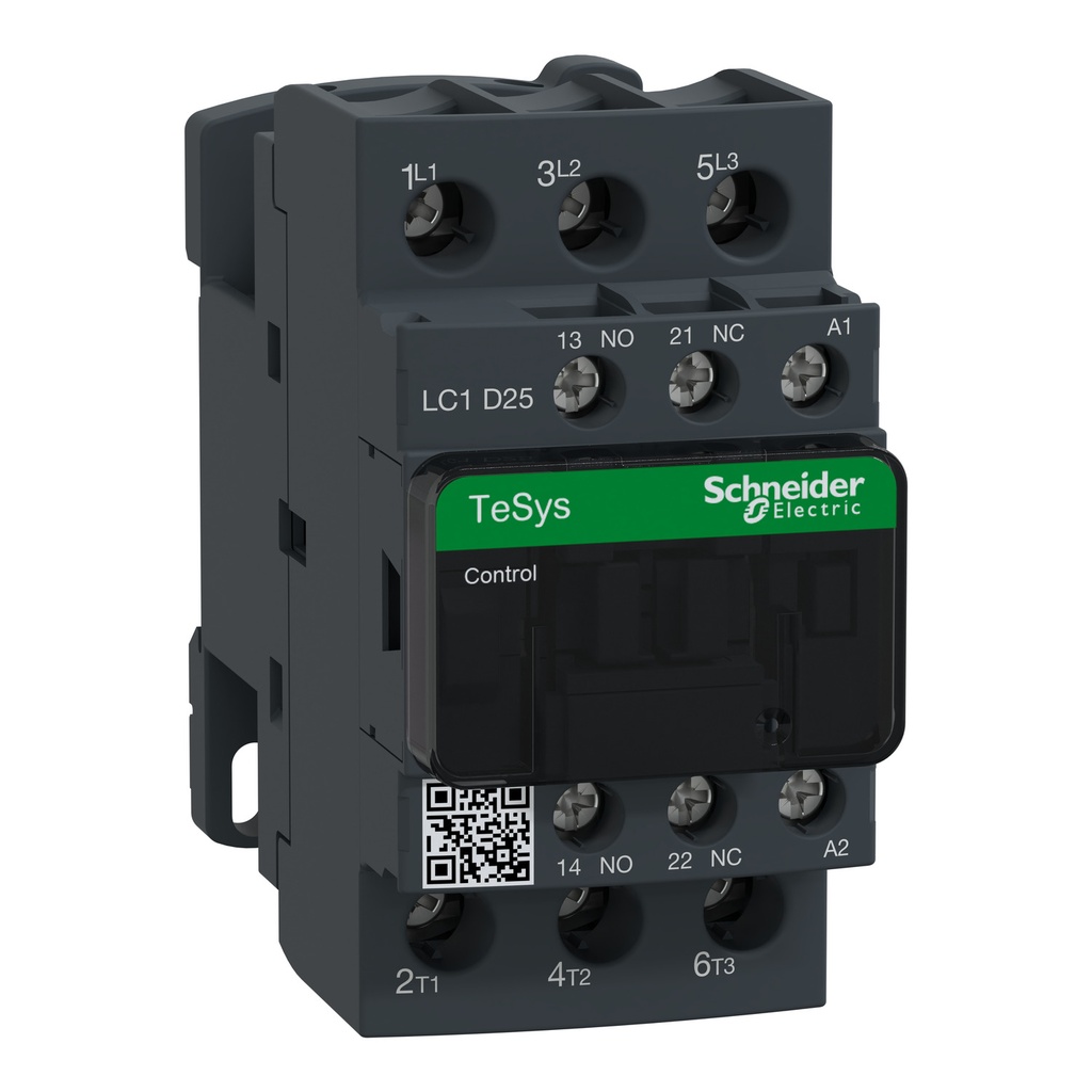 Lc1D25B7 Contactor 25A Ac-3 Na+Nc Bobina 24Vac 7.5Hp A 230-240Vac Schneider