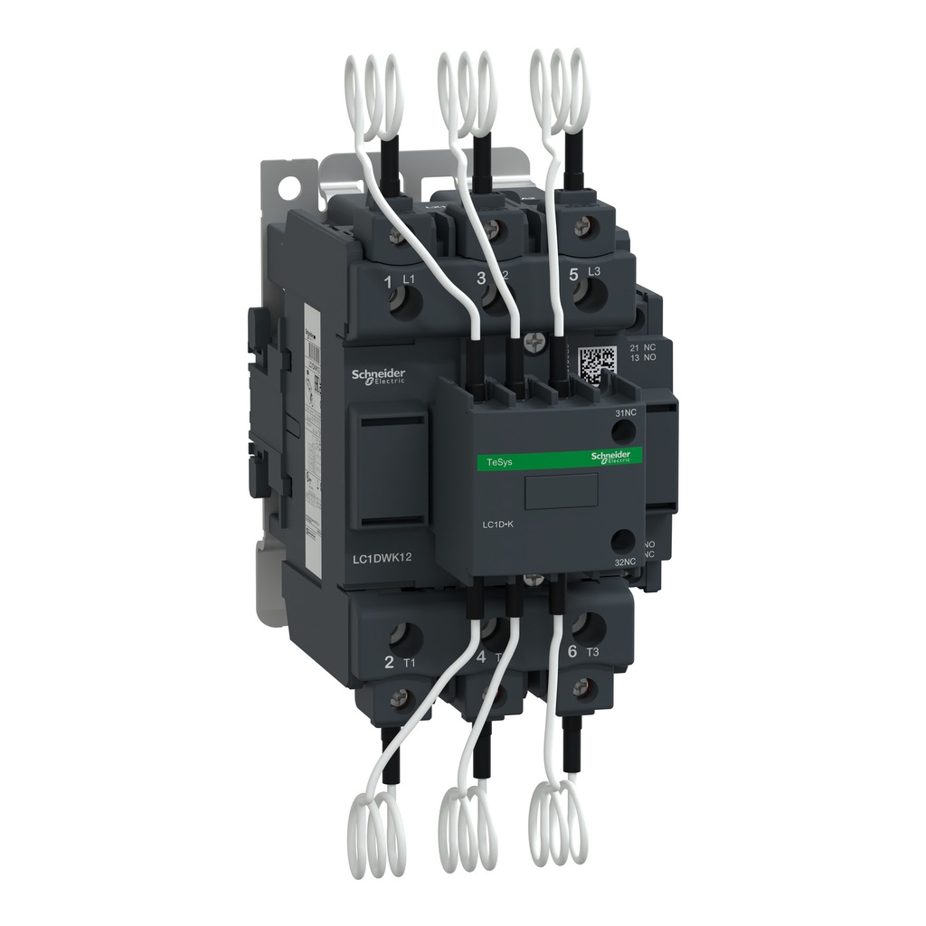Lc1Dwk12M7 Contactor Capacitor 60Kvar A 400Vac 1Na+2Nc Bobina 220Vac Ip20 Schneider