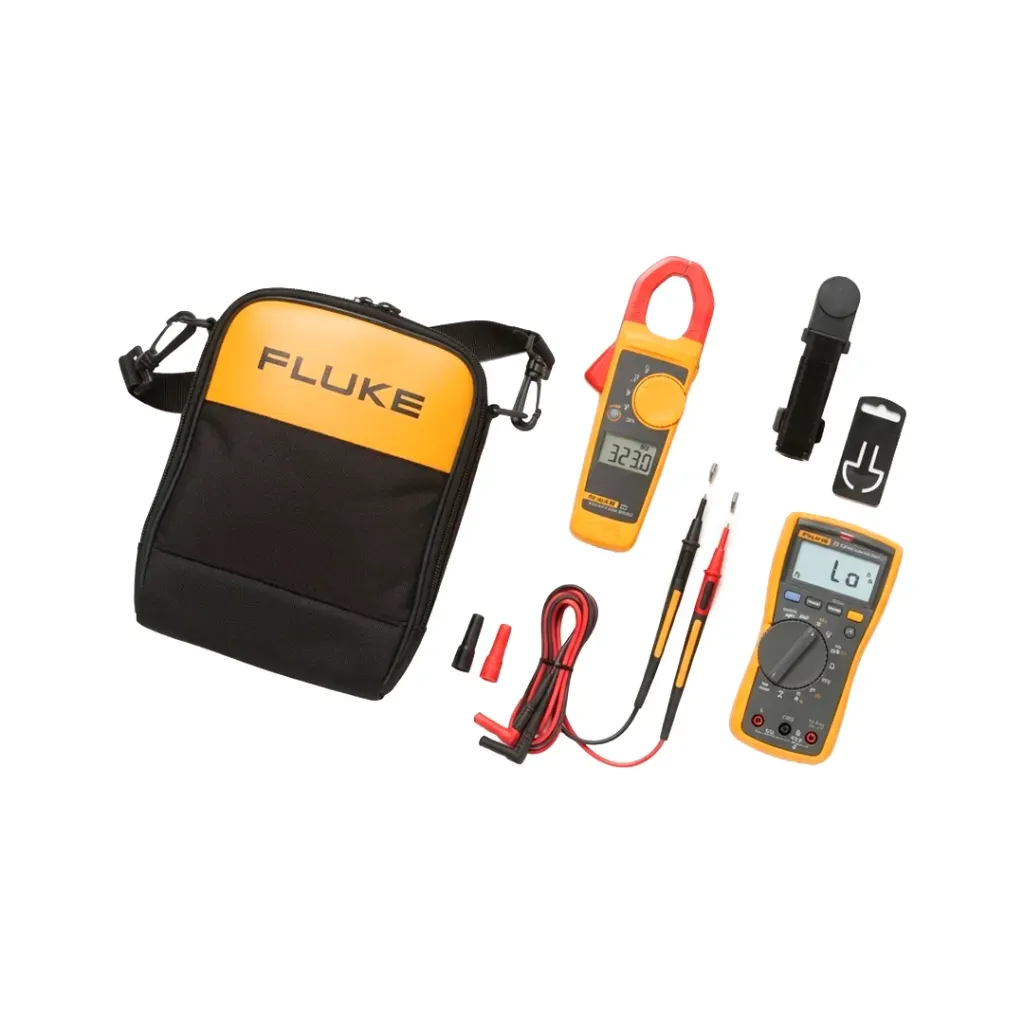 Kit Combo Multimetro Digital Con Detector De Voltaje Sin Contacto Y Medida De Voltaje 600V Ac/Dc Y Pinza Amperimetrica 400A Ac Fluke 4296041