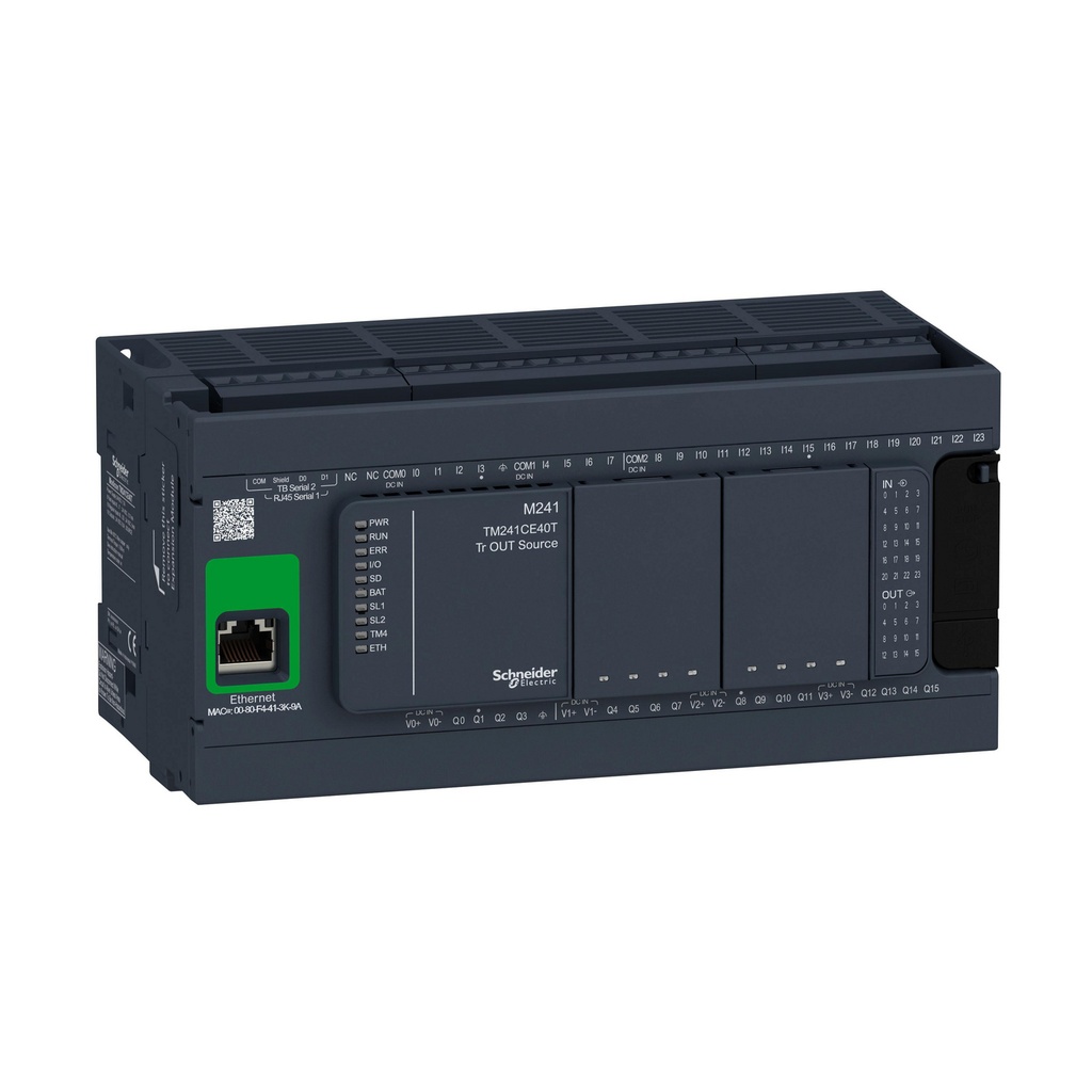 Plc Controlador 24Vdc 24 Entradas Dig 16 Salidas Puerto Schneider