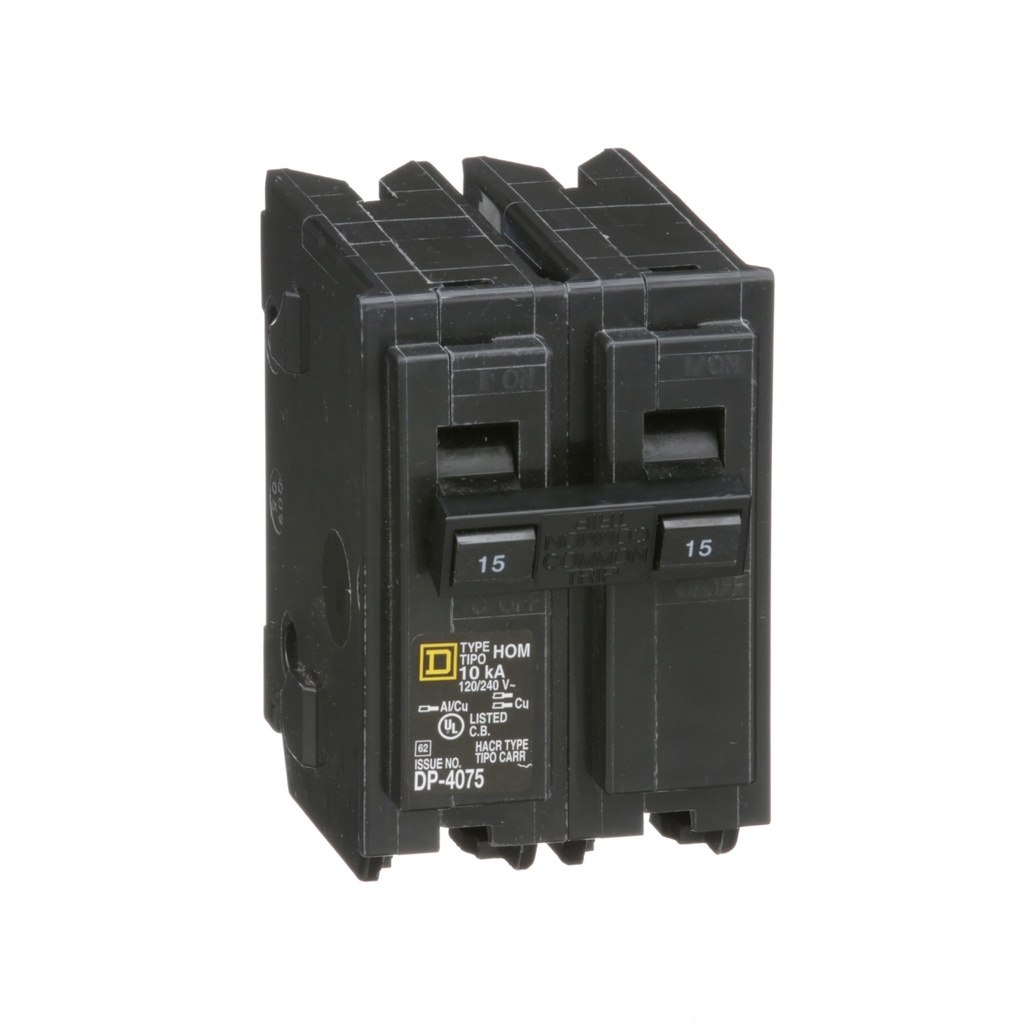 Taco Enchufable 2X15A Square-D 10Ka 120-240Vac Homeline Schneider Hom215