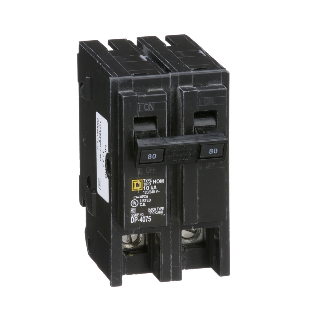 Taco Enchufable 2X80A Square-D 10Ka 120-240Vac Homeline Schneider Hom280